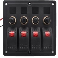 Tablero Panel (4 teclas, On/OFF+ Circuito Breaker 5A*2; 10A*1; 15A*1)