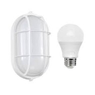 Foco Tortuga Ovalada Blanca Aluminio (IP44)