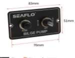 Switch panel para bomba 12/24V  (aluminio )